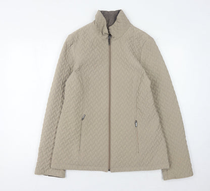 Womens UK Size S Jacques Vert Beige Quilted Coat