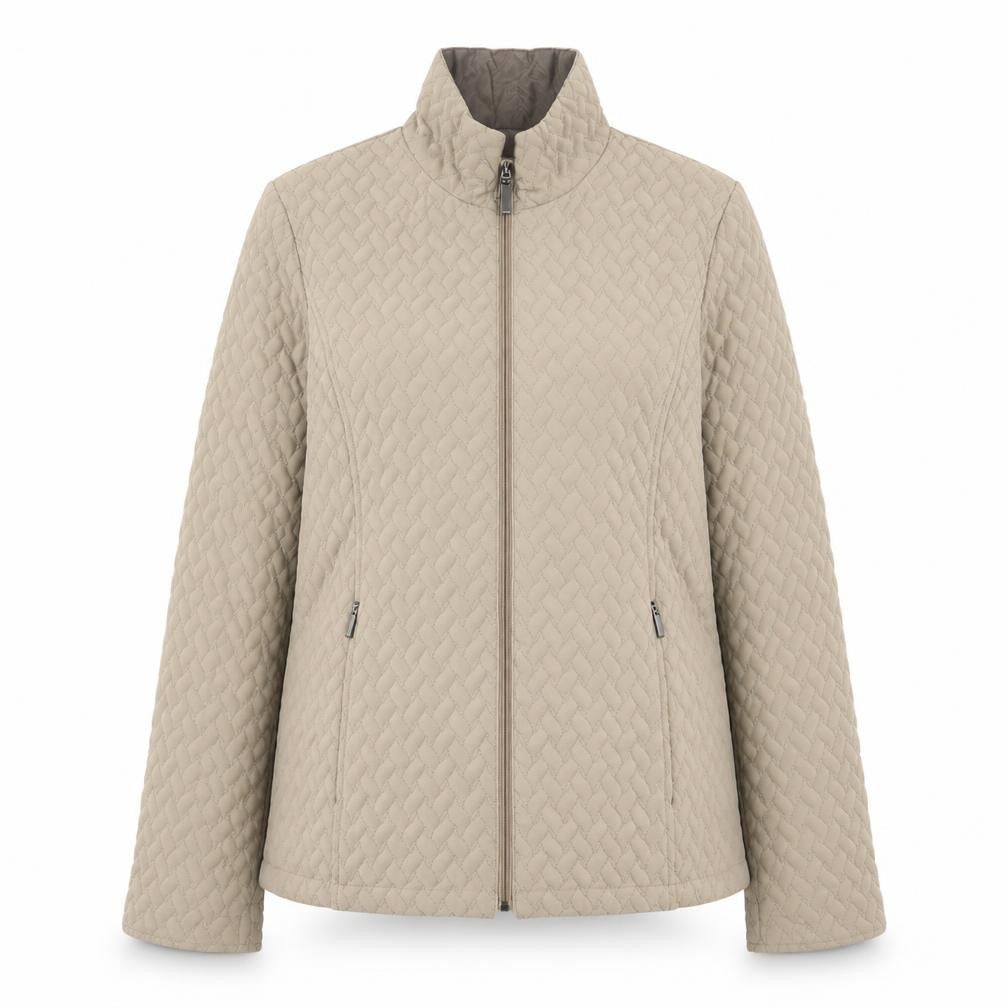Womens UK Size S Jacques Vert Beige Quilted Coat