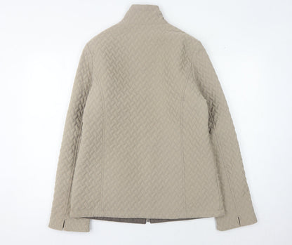 Womens UK Size S Jacques Vert Beige Quilted Coat