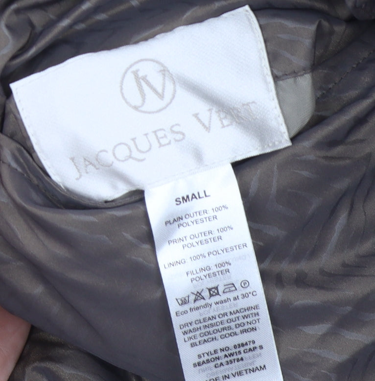 Womens UK Size S Jacques Vert Beige Quilted Coat