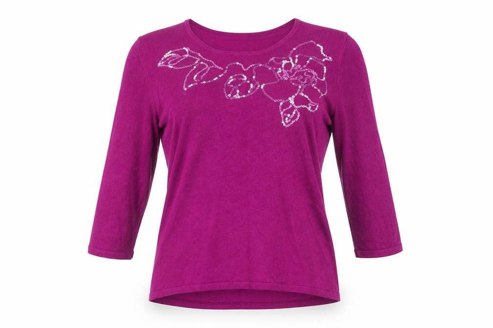 Womens UK Size 12 Eastex Purple Pullover Jumper