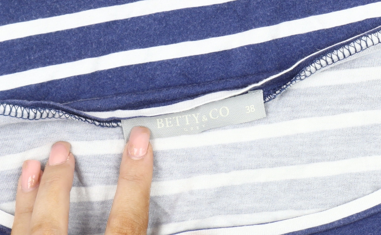 Womens UK Size 10 Betty & Co Blue Basic T-Shirt