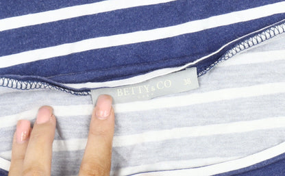 Womens UK Size 10 Betty & Co Blue Basic T-Shirt