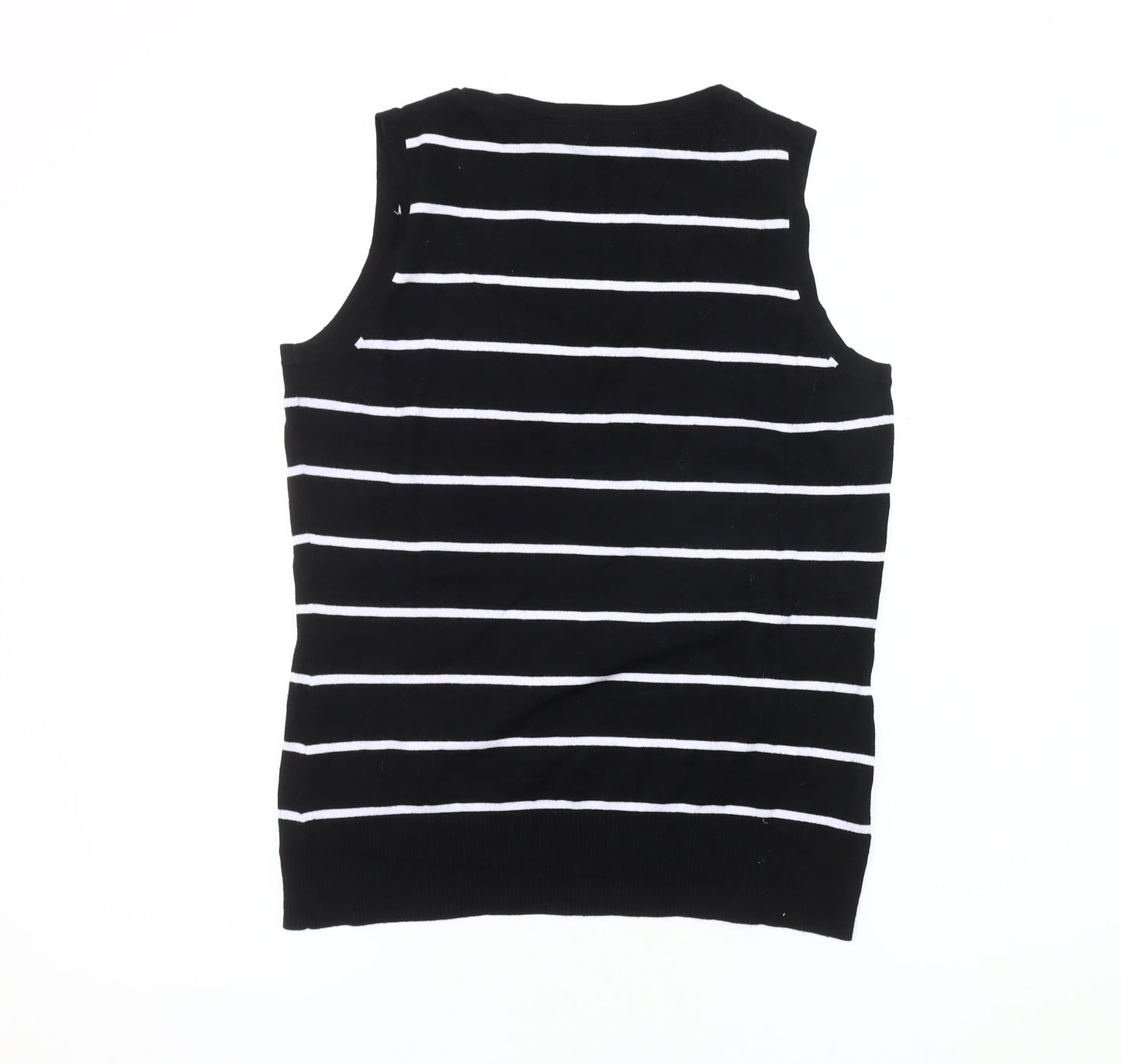 Laura Ashley Women's Black Striped Vest UK 14