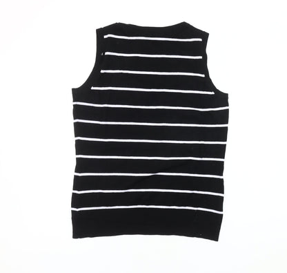 Laura Ashley Women's Black Striped Vest UK 14