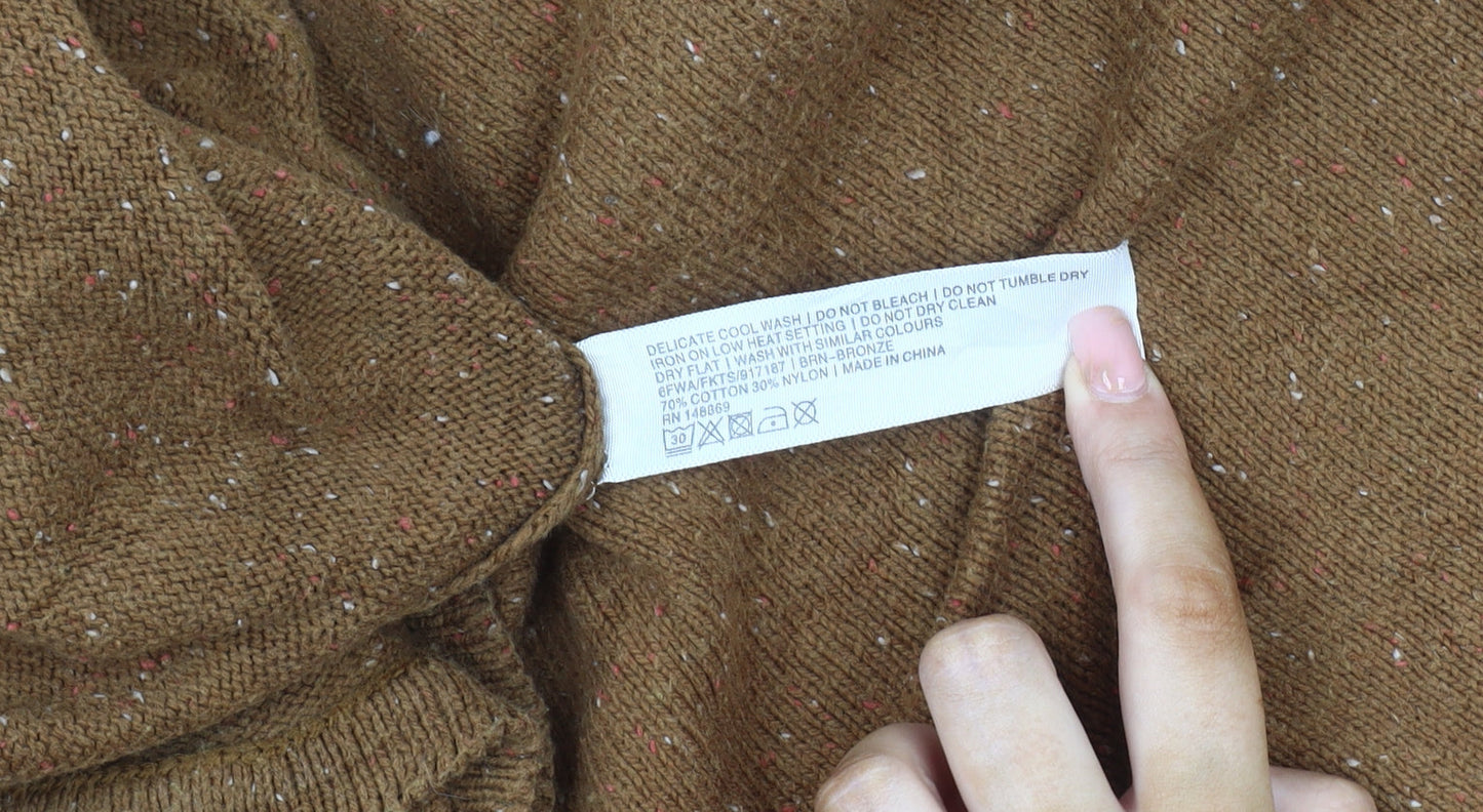 Womens UK Size 10 Fatface Brown Pullover Jumper