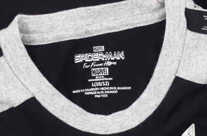 Marvel Spider-Man Boys Long Sleeve T-Shirt, Black/Grey, Size L 10-11 Years