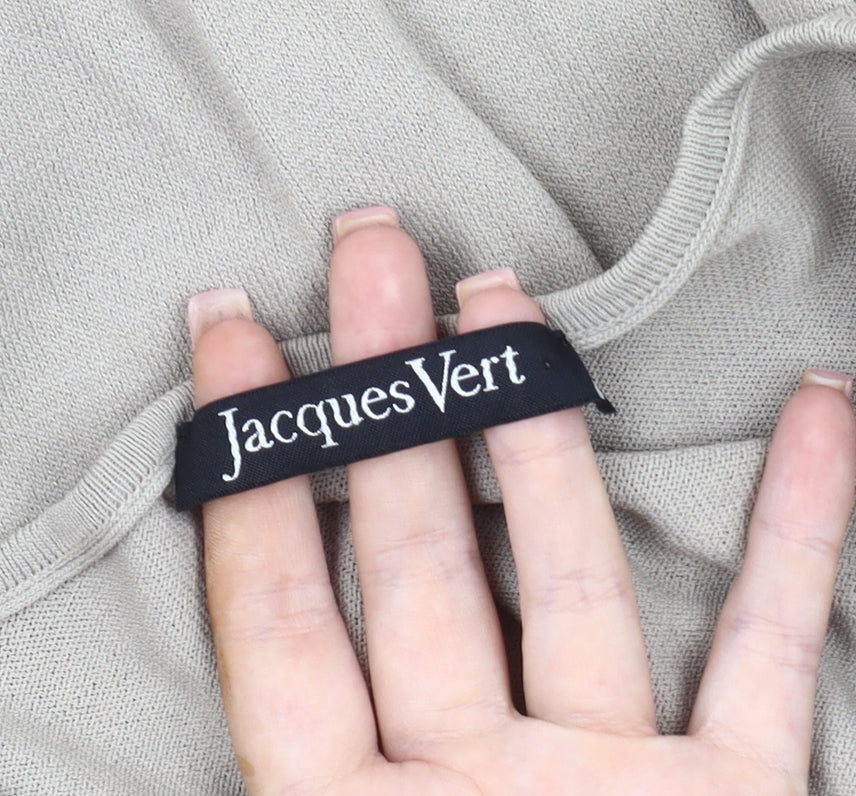 Jacques Vert Women's Beige Scoop Neck Pullover Jumper M