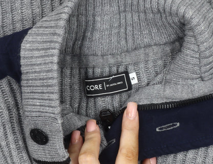 Jack & Jones Grey Men's Henley Jumper S