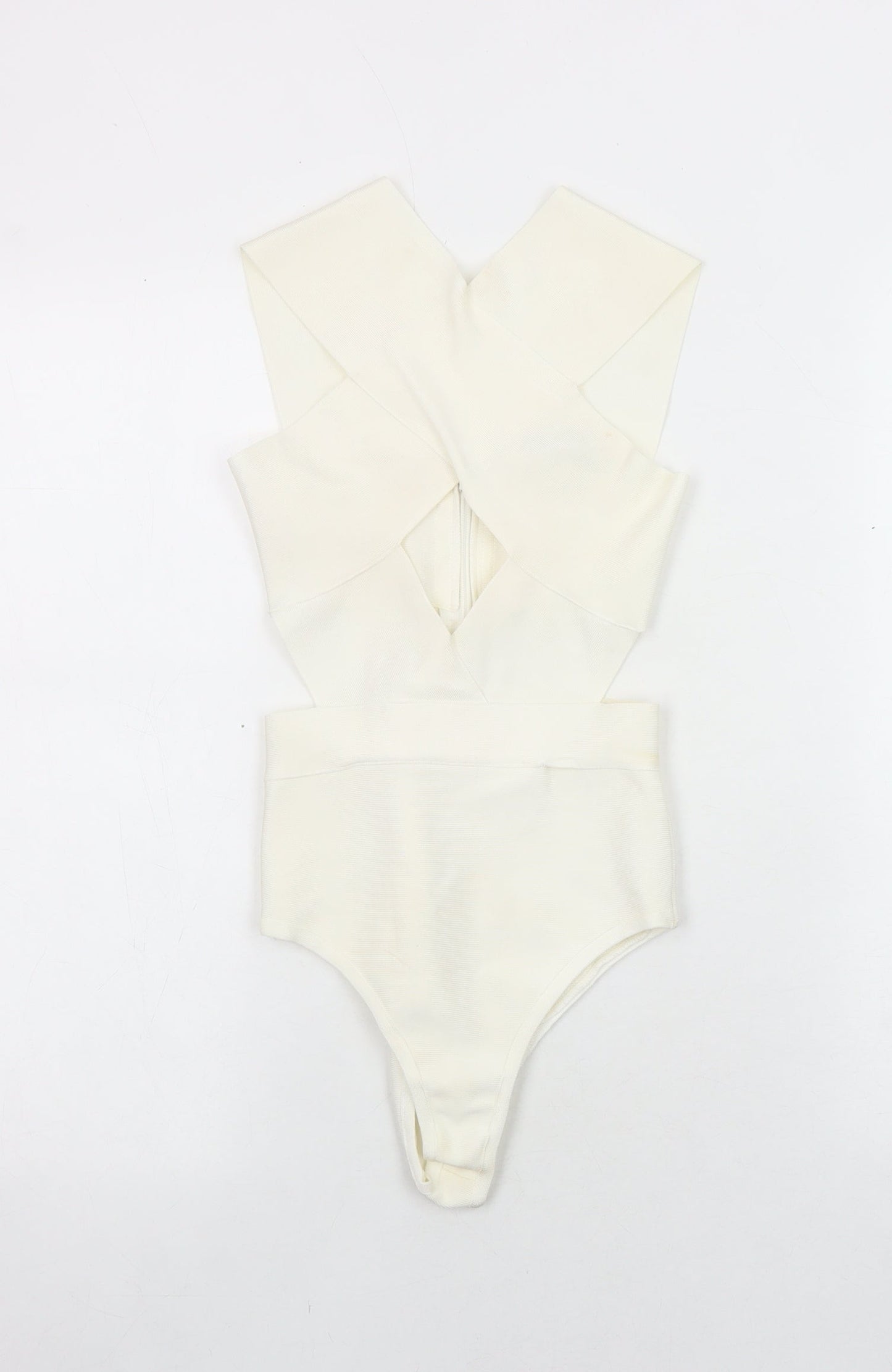 MYBandageDRESS Women's Ivory Bodysuit, Size S, Party/Cocktail