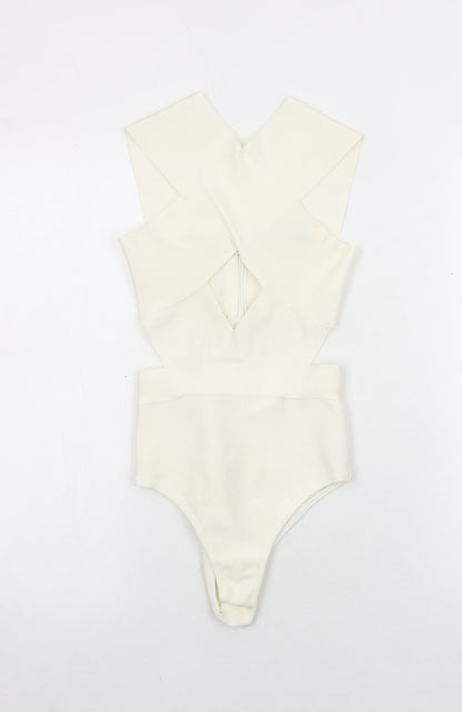 MYBandageDRESS Women's Ivory Bodysuit, Size S, Party/Cocktail