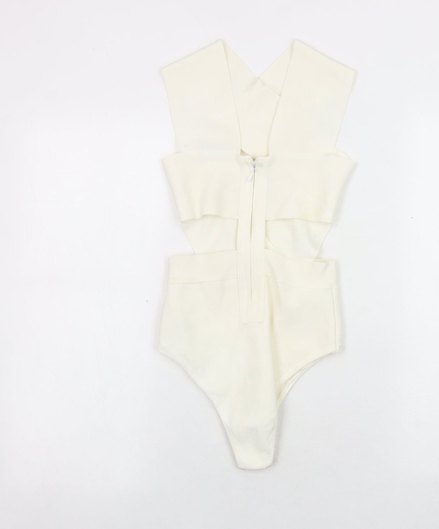 MYBandageDRESS Women's Ivory Bodysuit, Size S, Party/Cocktail