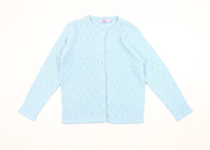 Honor Millburn Women's Blue Cable-Knit Cardigan, Size S