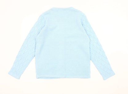 Honor Millburn Women's Blue Cable-Knit Cardigan, Size S