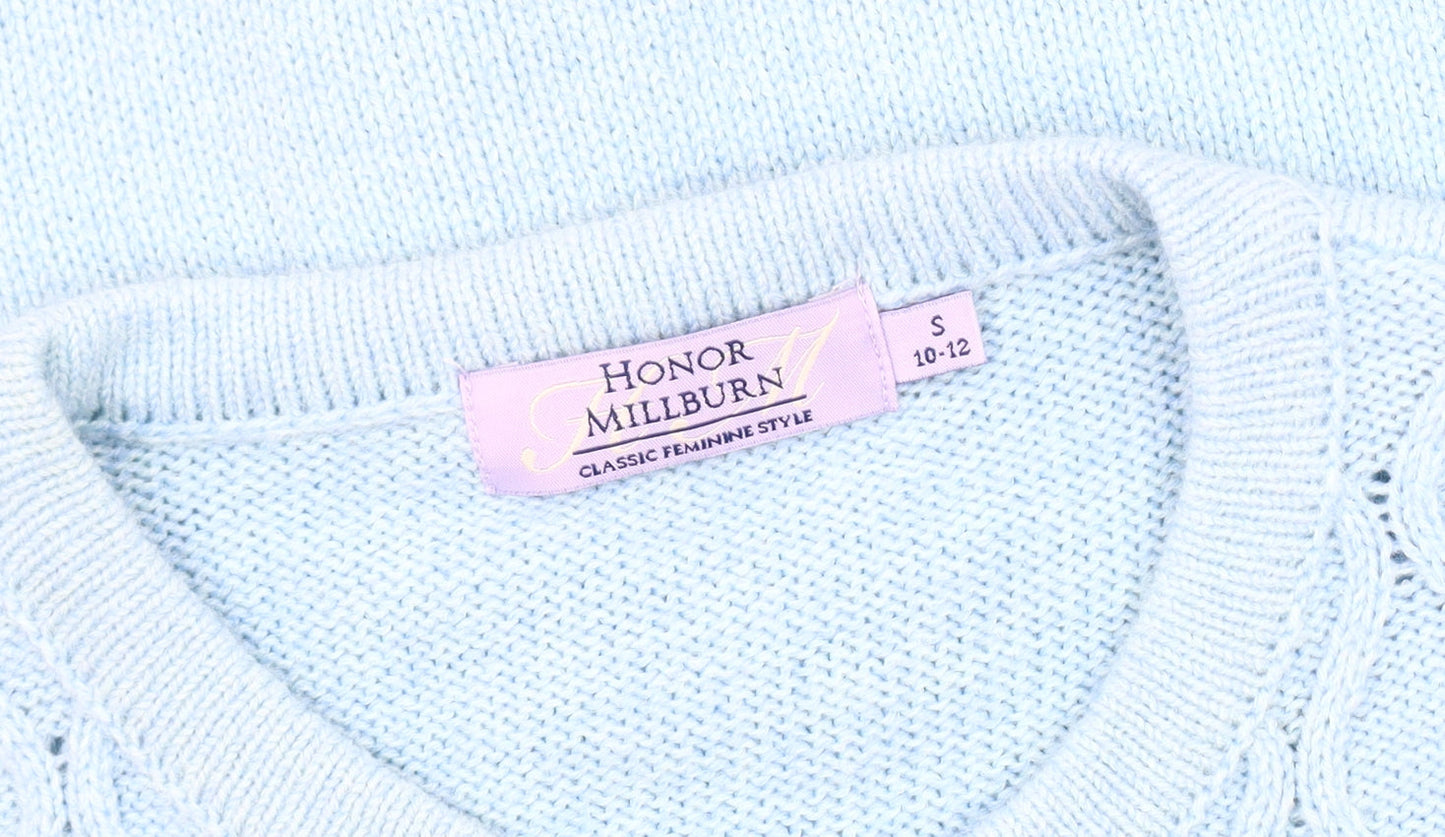 Honor Millburn Women's Blue Cable-Knit Cardigan, Size S