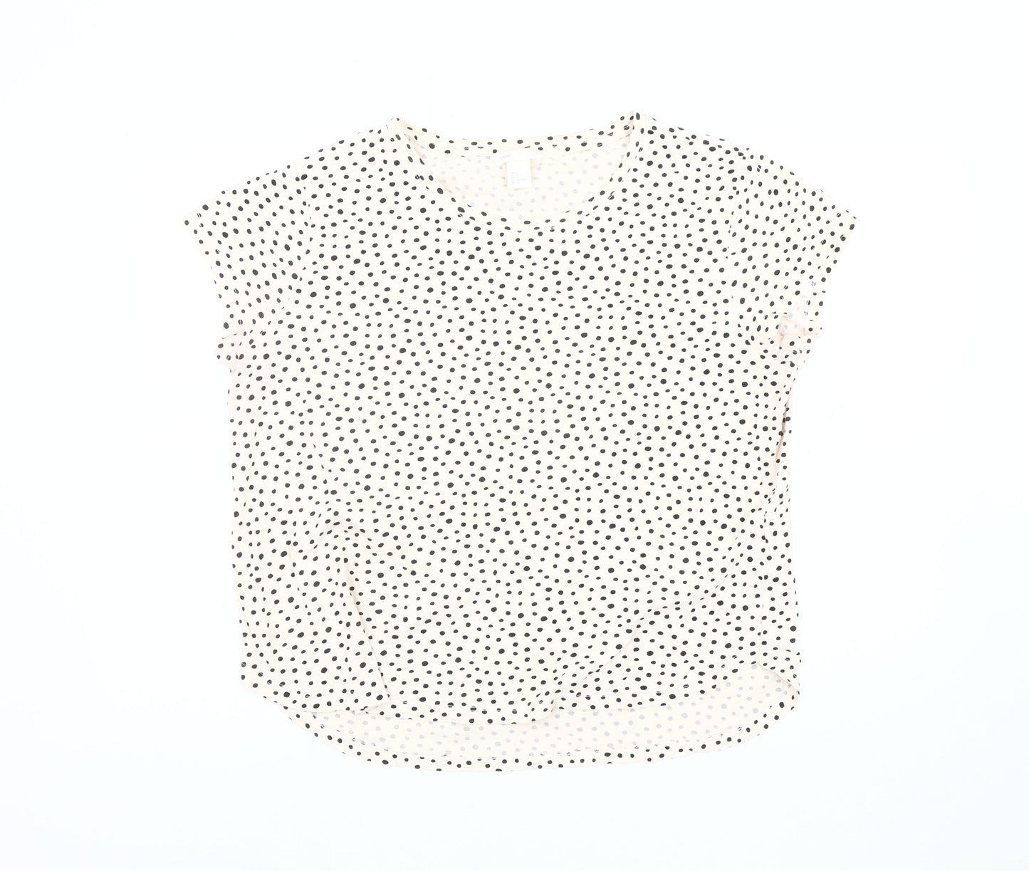 Womens UK Size 12 H&M White Basic T-Shirt