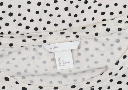 Womens UK Size 12 H&M White Basic T-Shirt