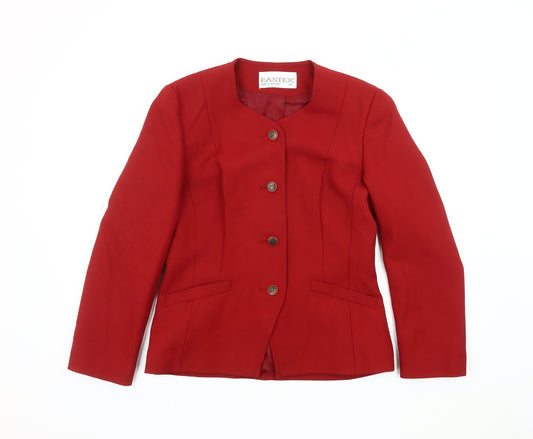 Eastex Red Women's Blazer, Size 10, Classic Fit