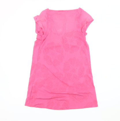 Womens UK Size M Billabong Pink Tunic T-Shirt