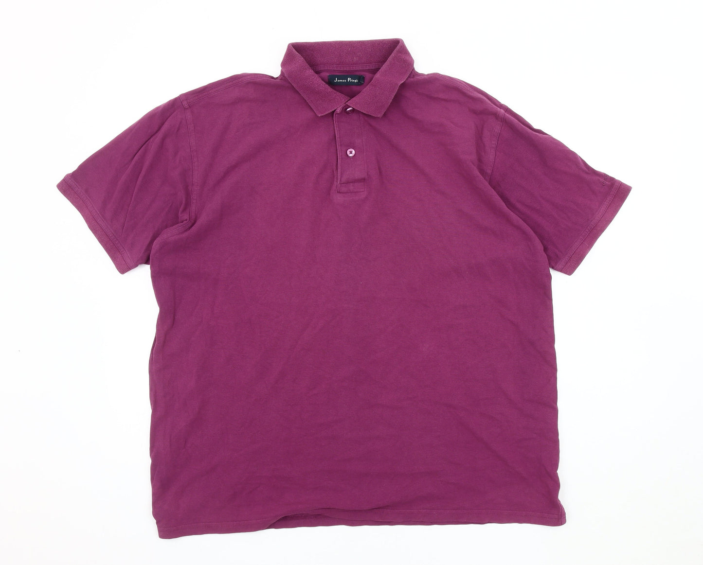 James Pringle Men's Purple Polo Shirt, Size L