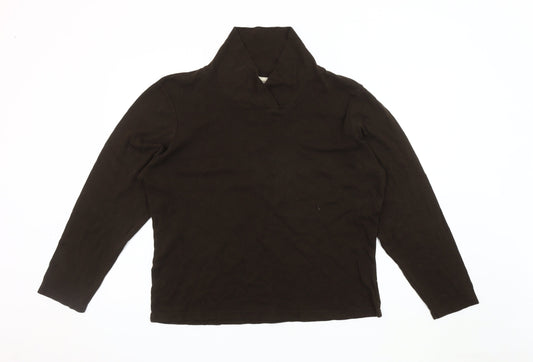 Cotton Traders Women's Brown Cowl Neck Top Size 18