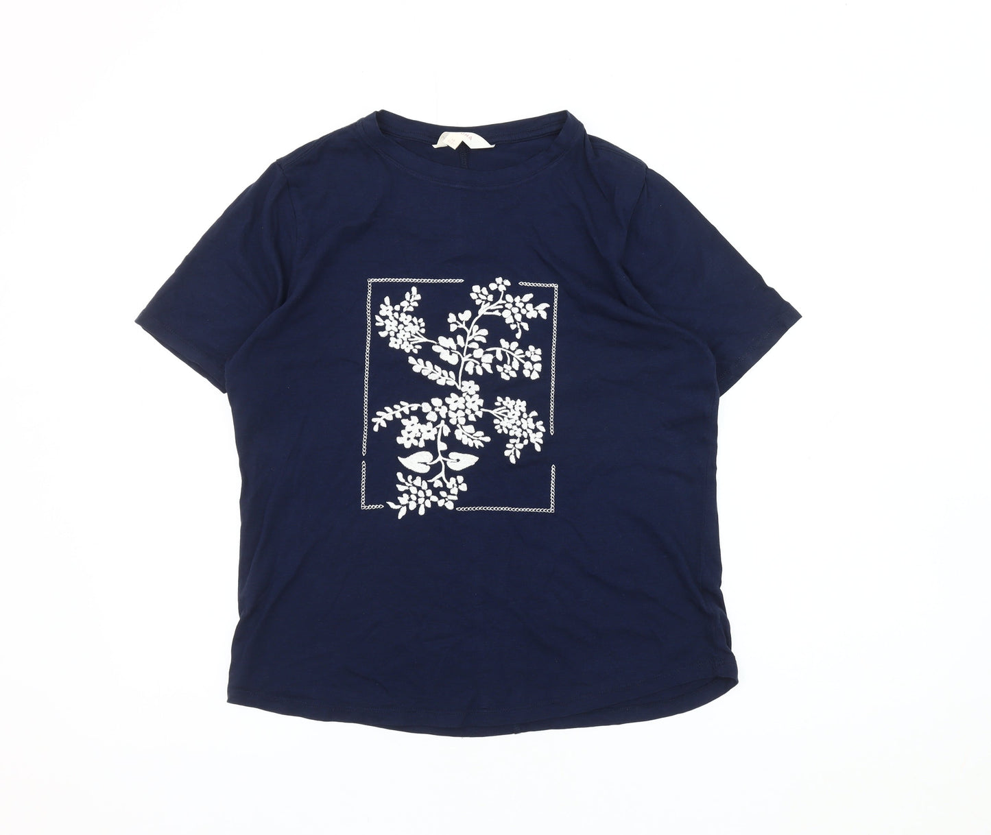 Womens UK Size 12 Marks and Spencer Blue Basic T-Shirt