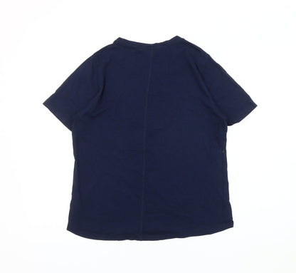 Womens UK Size 12 Marks and Spencer Blue Basic T-Shirt