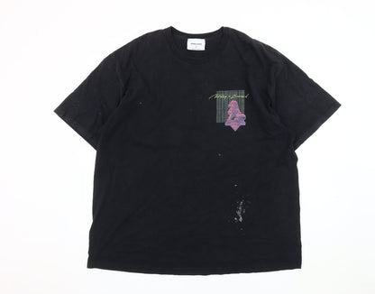 Nothing is Sacred Men's Black Graphic T-Shirt, Size L