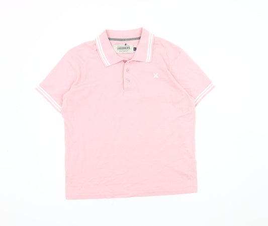 Lagooners Men's Pink Polo Shirt Large Cotton