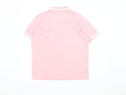 Lagooners Men's Pink Polo Shirt Large Cotton