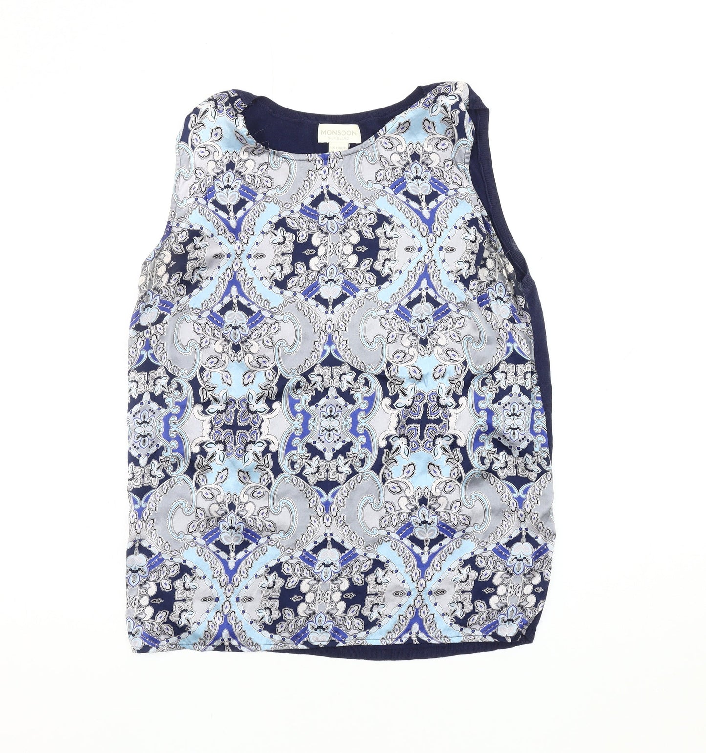 Womens UK Size 14 Monsoon Blue Basic Tank