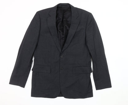 Mens UK Size 38 Jaeger Regular Grey Suit Jacket