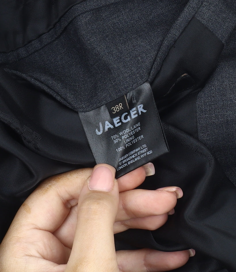Mens UK Size 38 Jaeger Regular Grey Suit Jacket
