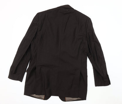 Austin Reed Men's Brown 42R Suit Jacket, Classic Striped
