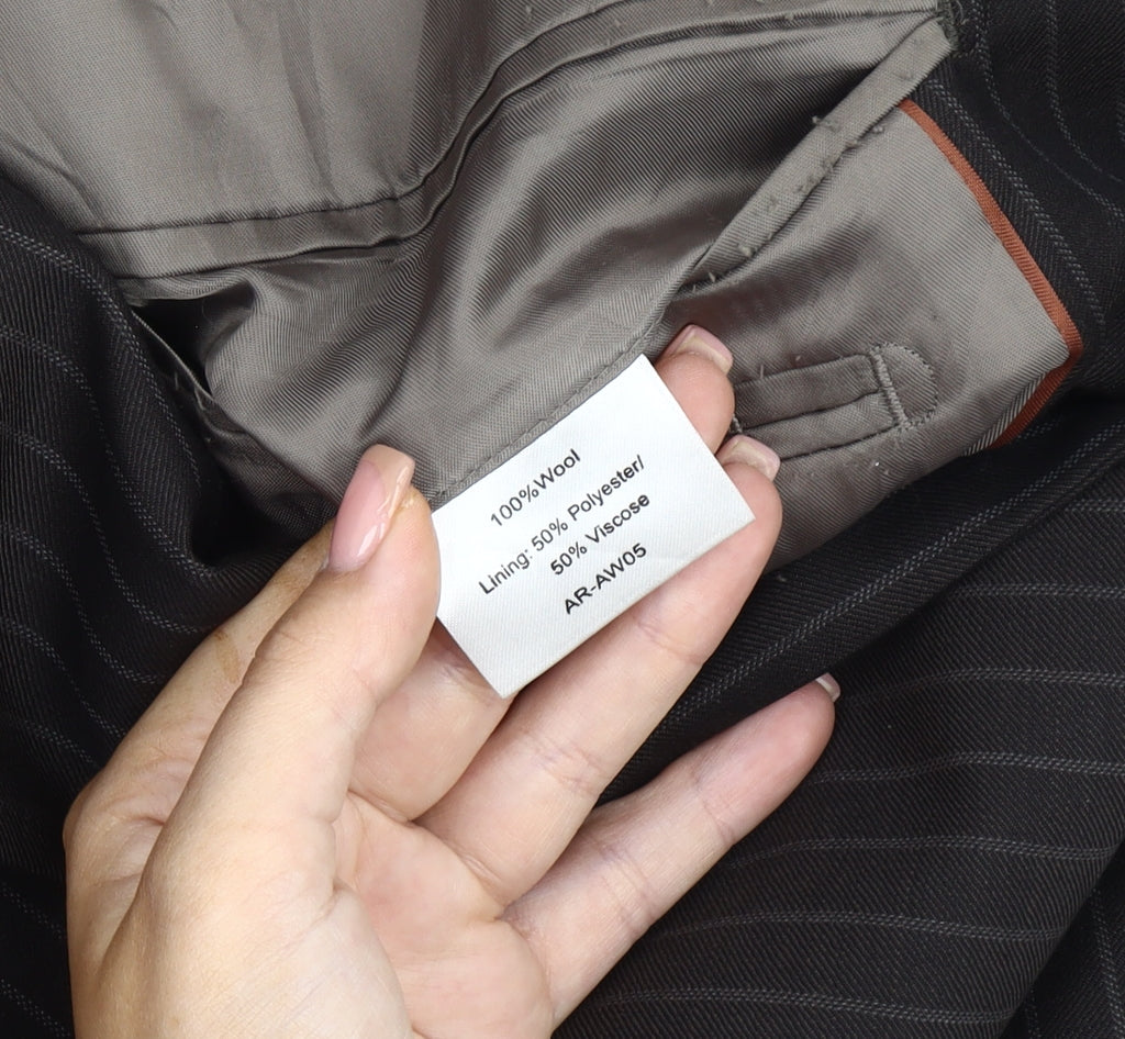 Austin Reed Men's Brown 42R Suit Jacket, Classic Striped