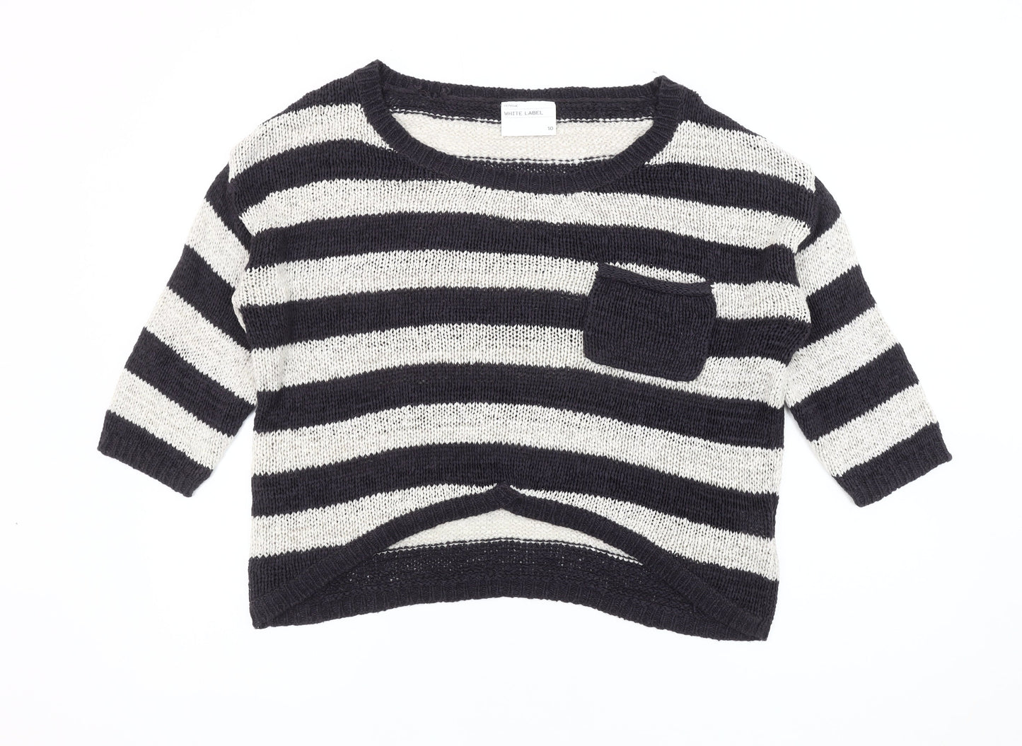 Womens UK Size 10 White Label Multicoloured Pullover Jumper