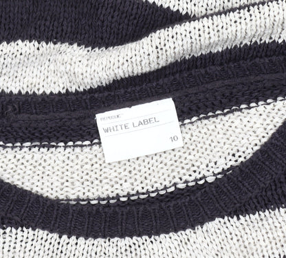 Womens UK Size 10 White Label Multicoloured Pullover Jumper
