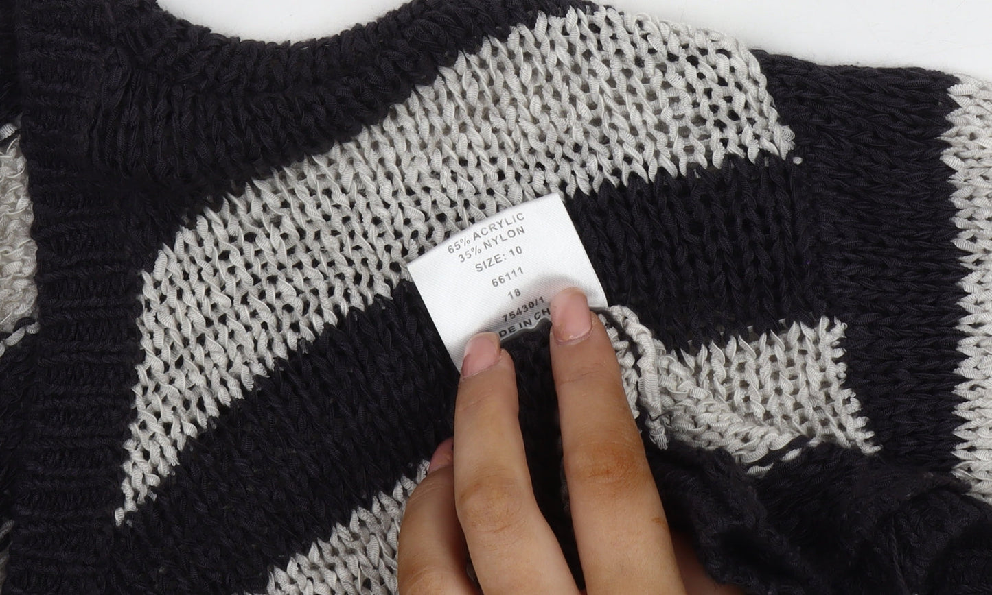 Womens UK Size 10 White Label Multicoloured Pullover Jumper