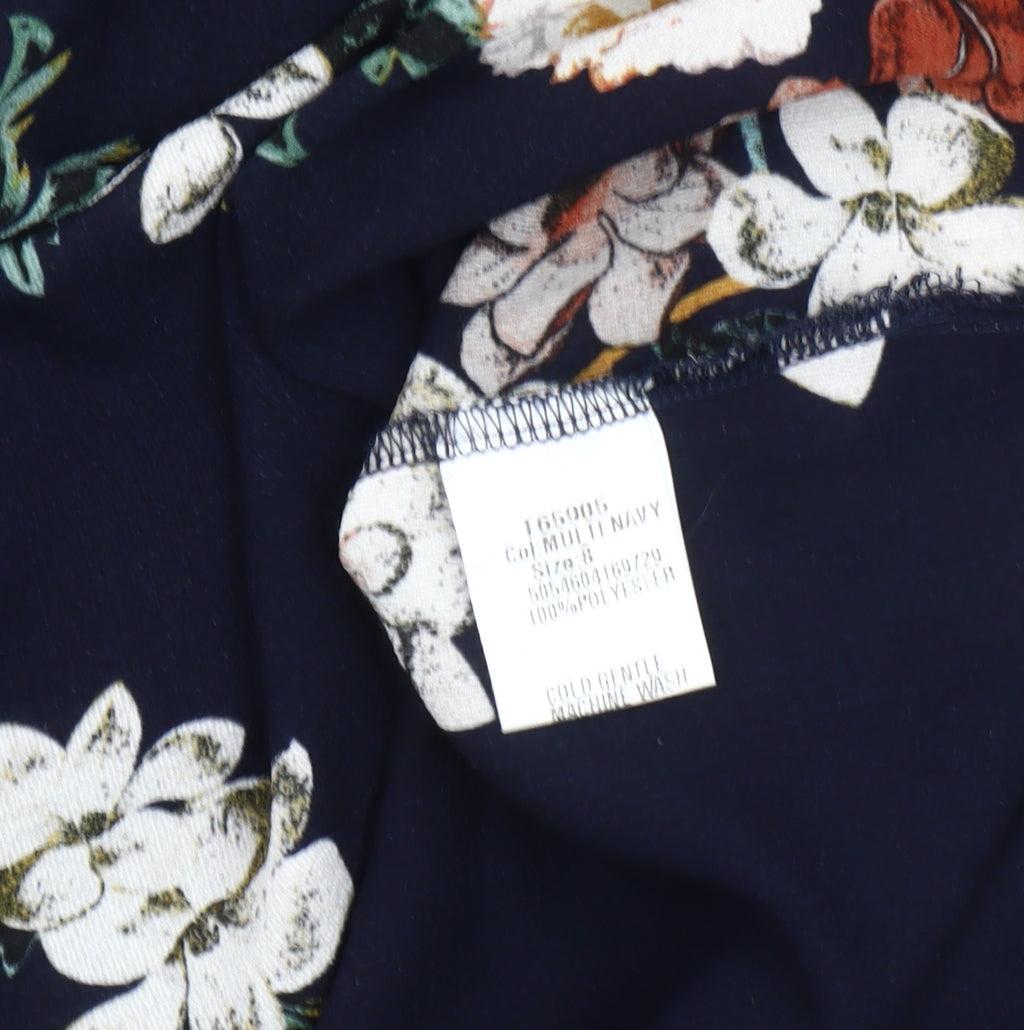Womens UK Size 8 Stella Multicoloured Basic Blouse