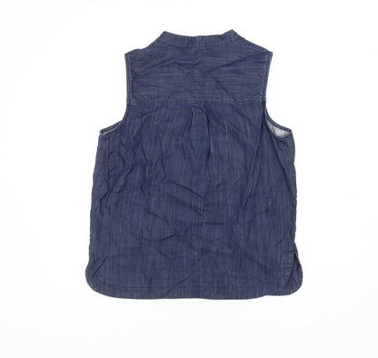 Womens UK Size 10 Jasper Conran Blue Basic Blouse