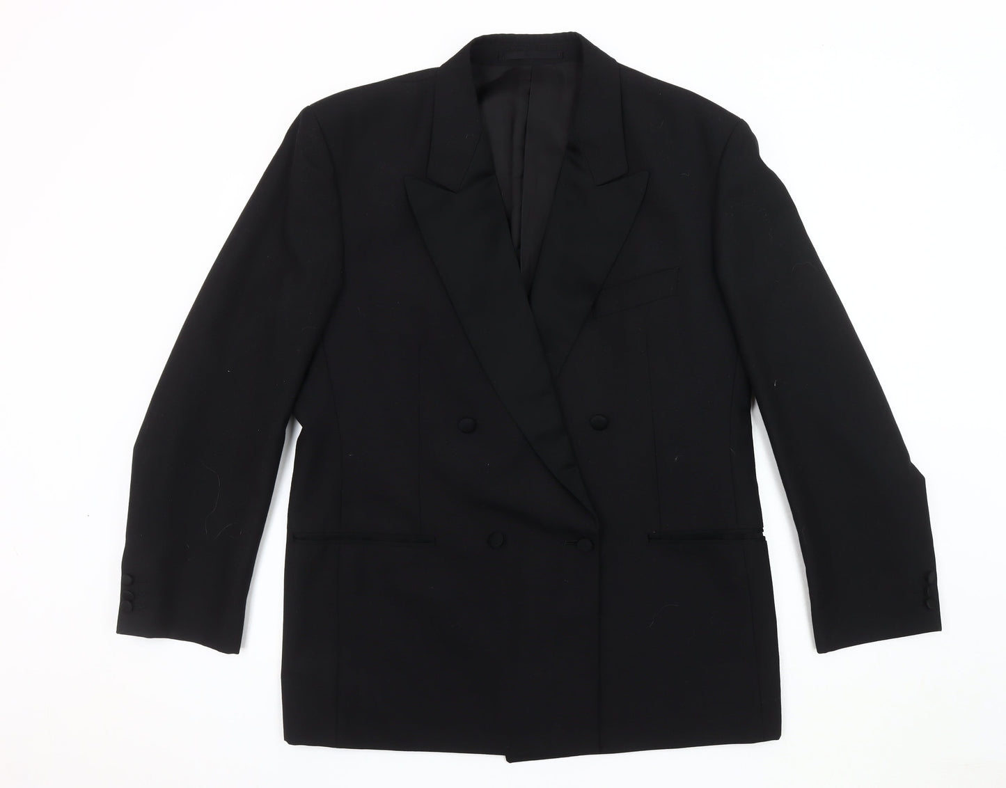 Mens UK Size 42 Moss Bros Regular Black Suit Jacket