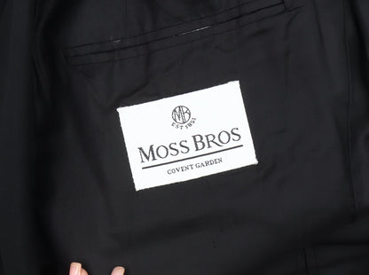 Mens UK Size 42 Moss Bros Regular Black Suit Jacket