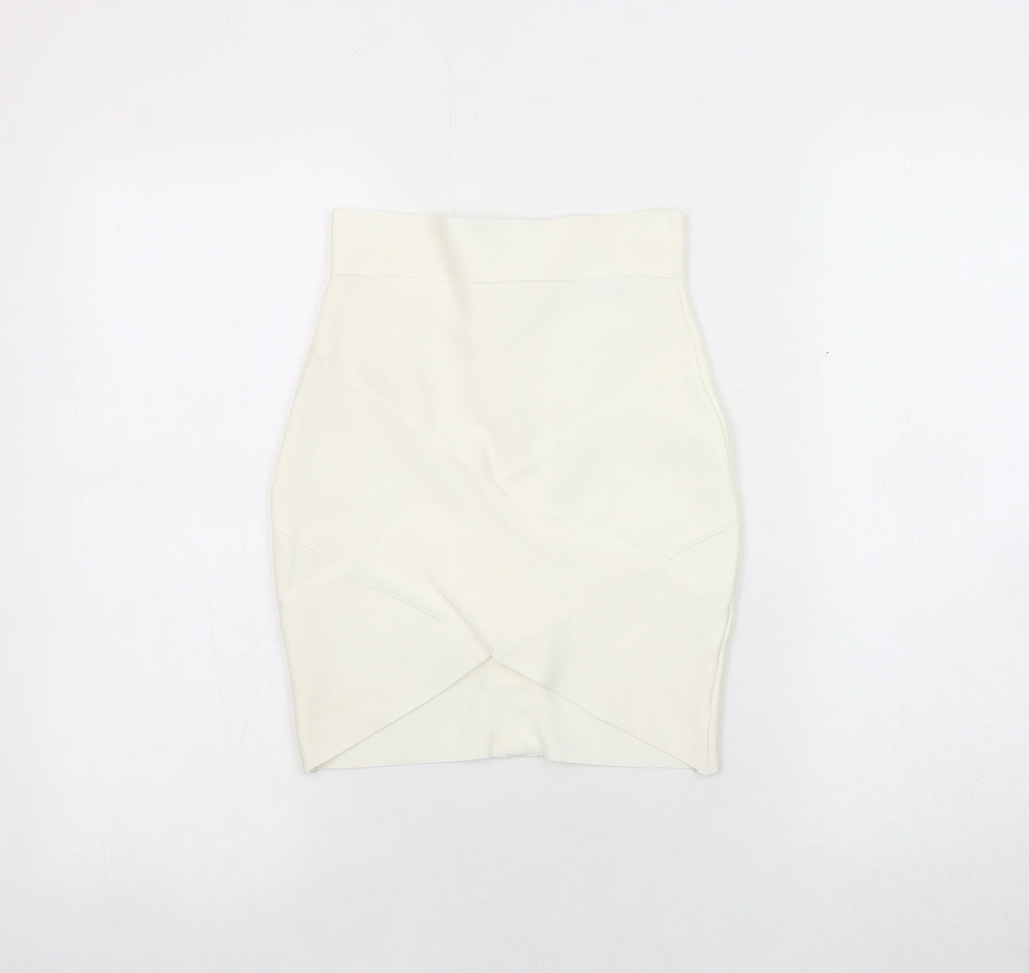 My Bandage Dress White Knee Length Bandage Skirt, Size 8