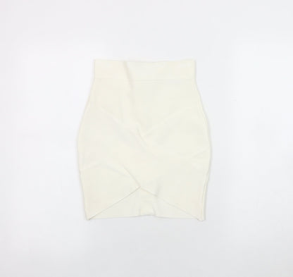 My Bandage Dress White Knee Length Bandage Skirt, Size 8