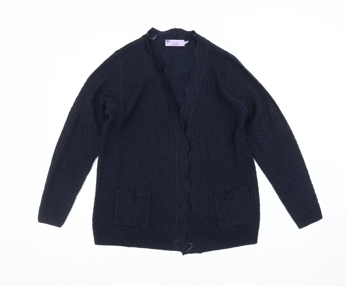 Honor Millburn Women's Black Open Front Cardigan, Size S, Knit