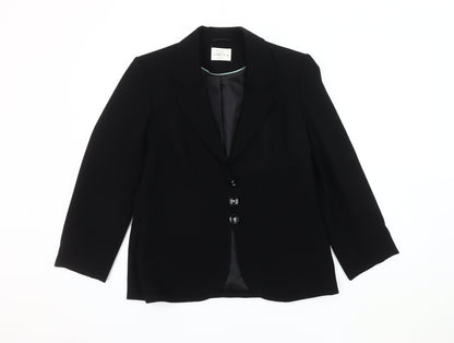 Eastex Women's Black Blazer Size 10 Elegant Three-Button