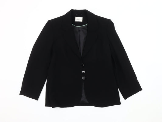 Eastex Women's Black Blazer Size 10 Elegant Three-Button