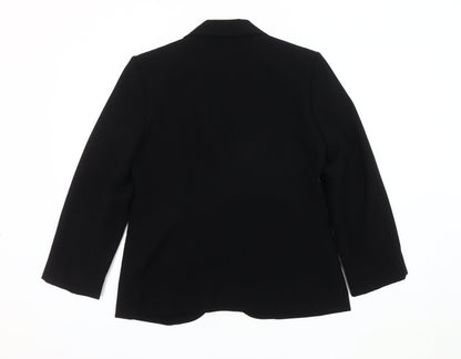 Eastex Women's Black Blazer Size 10 Elegant Three-Button