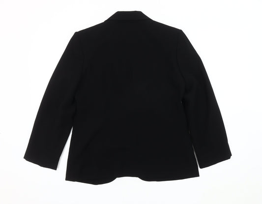 Eastex Women's Black Blazer Size 10 Elegant Three-Button