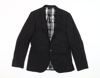 Mens UK Size 40 White Label Regular Black Suit Jacket